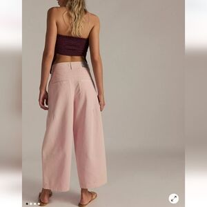 Free People We The Free Lay‎ Down Chino Pink Pants Slight Barrel Leg